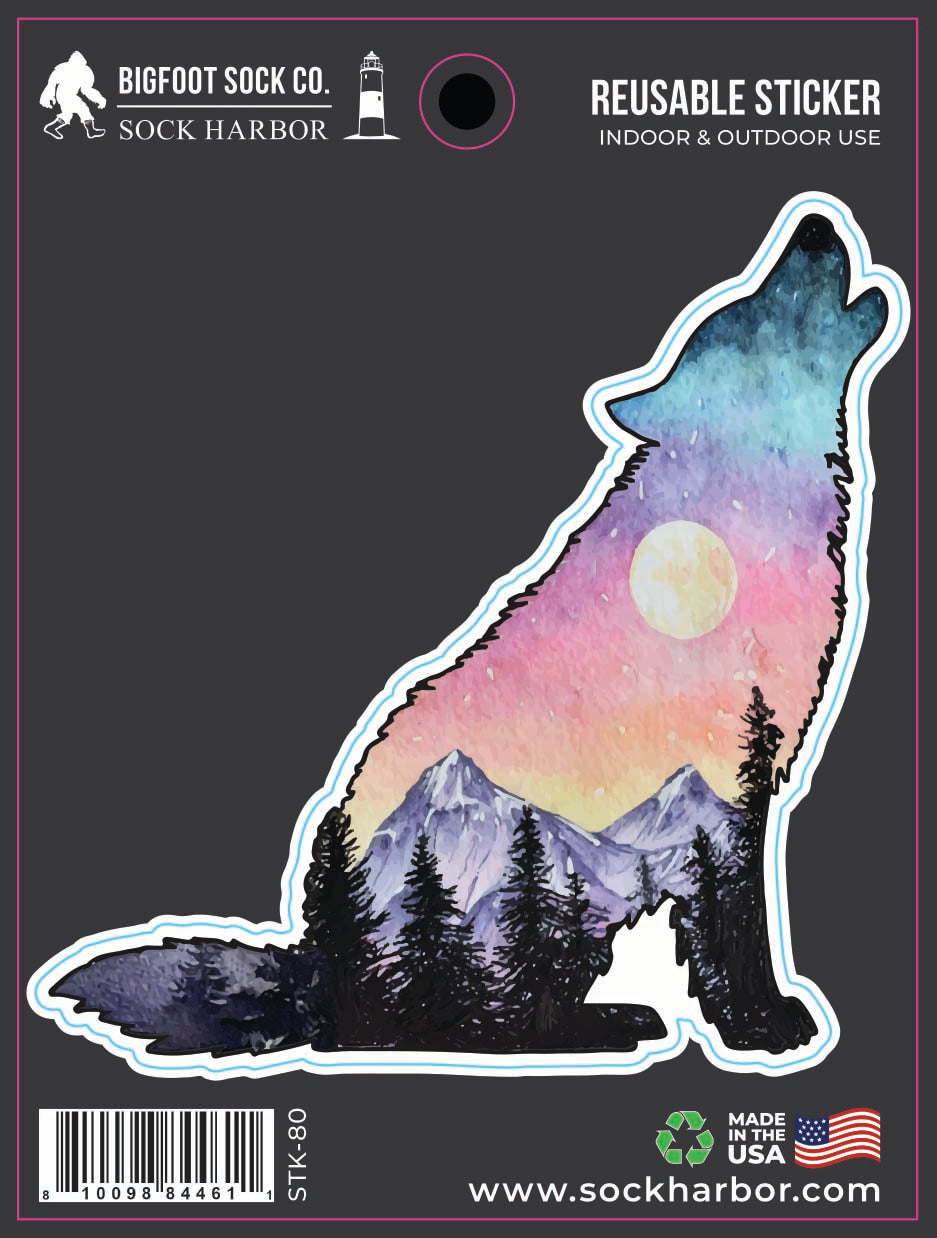 Watercolor Wolf  Sticker