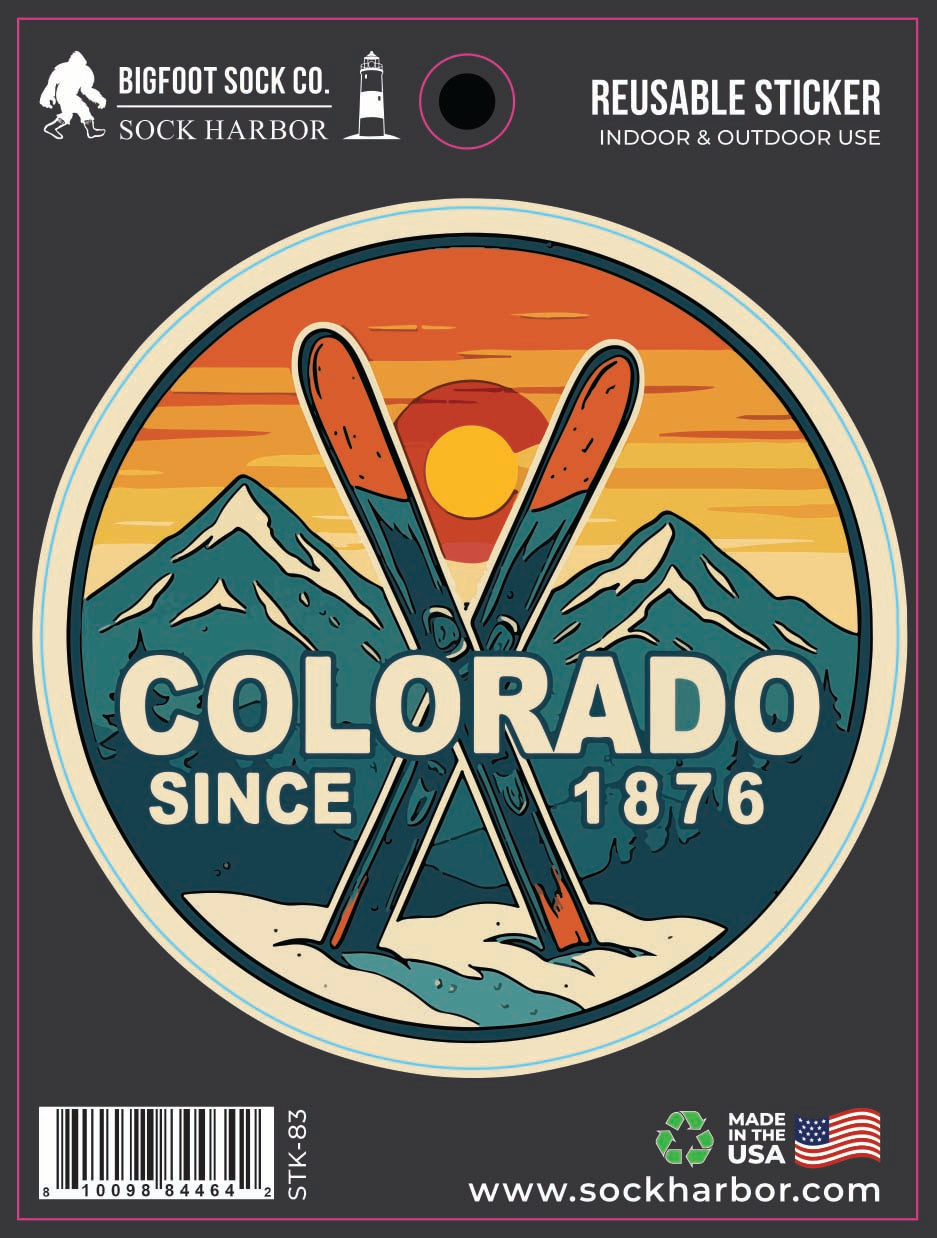 Colorado Ski Cross Sticker