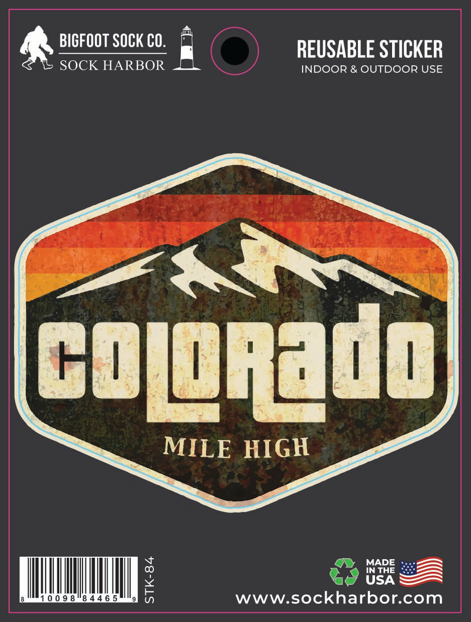Colorado Mountain Set Sticker