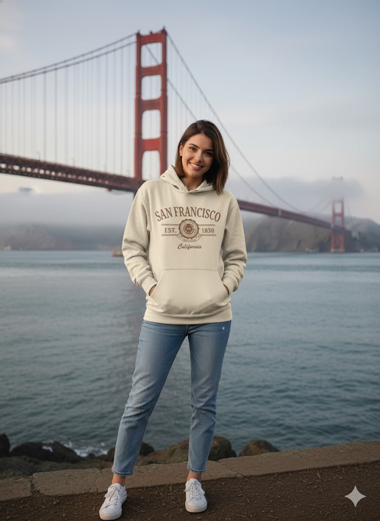 San Francisco Medallion Embroidered Pullover Hoodie