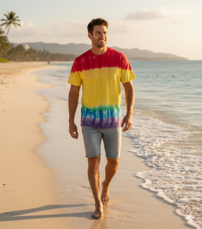 Rainbow Dip Dye Tee Shirt