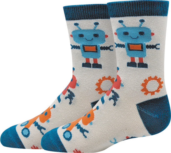 picture of robot-kids-socks