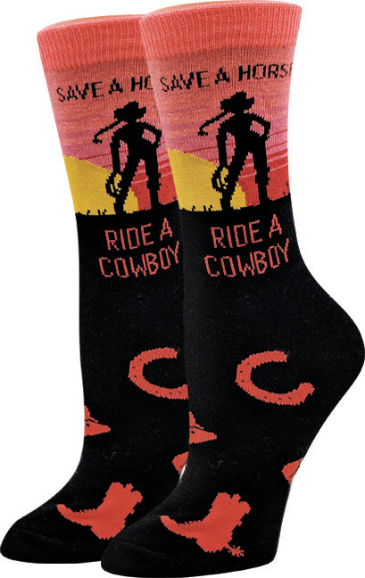 Save a Horse Ride a Cowboy Socks