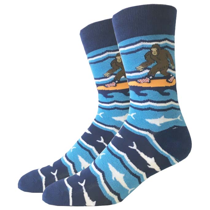 Surfing Bigfoot Socks
