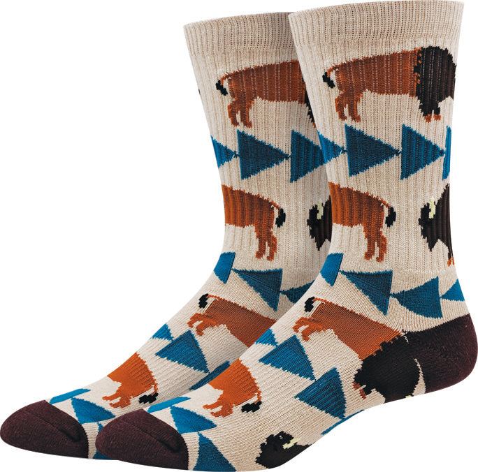 picture of yellowstone-bison-active-socks