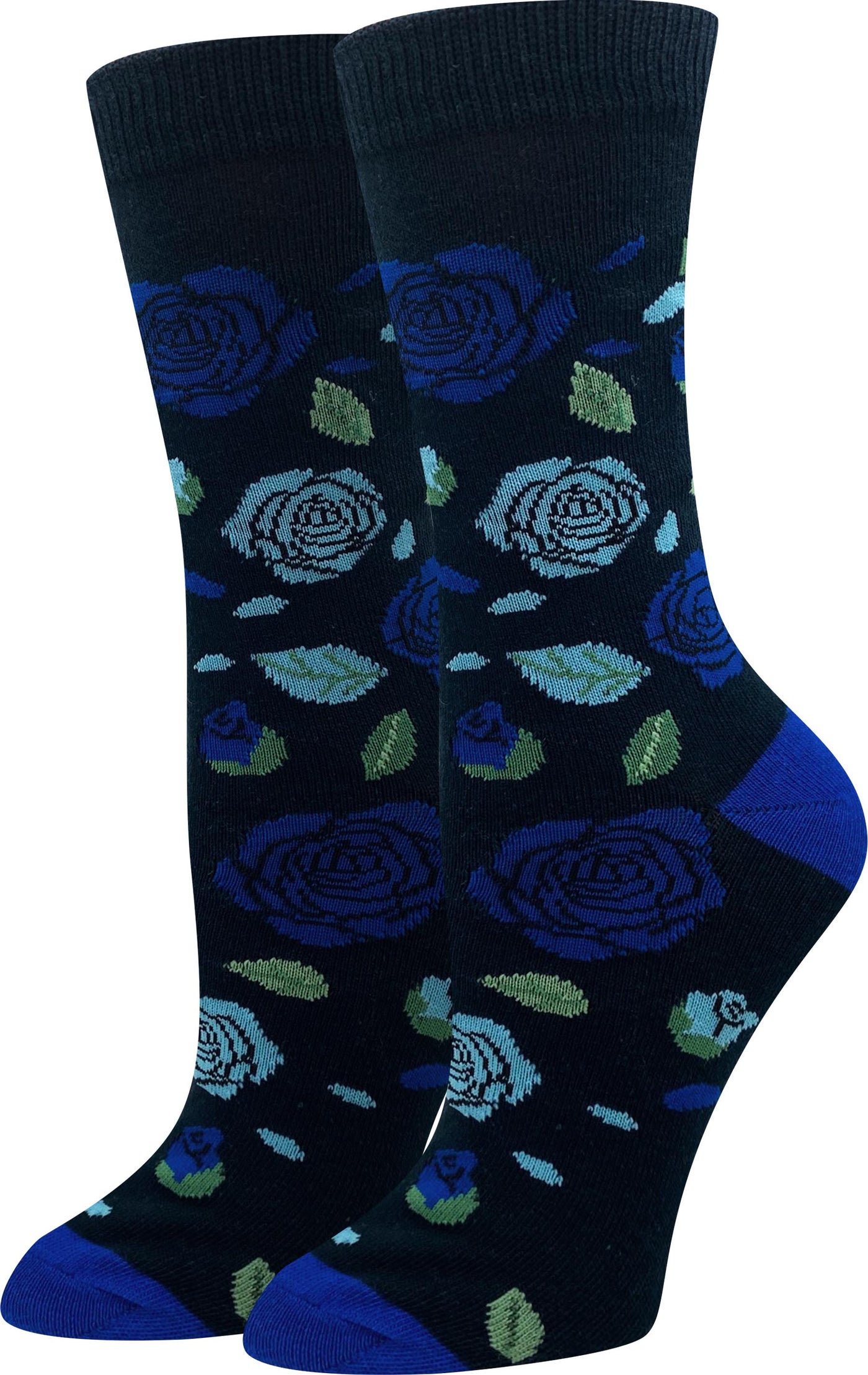 picture of blue-roses-socks