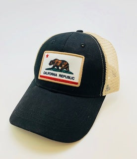 CA Bear Flag Patch Snap Back Hat