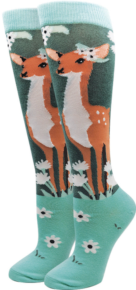 Oh Deer Knee High Socks