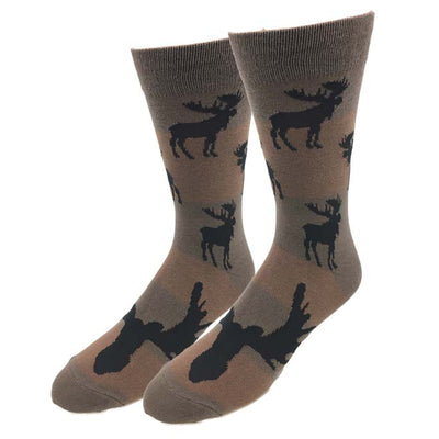 Moose Pattern Socks