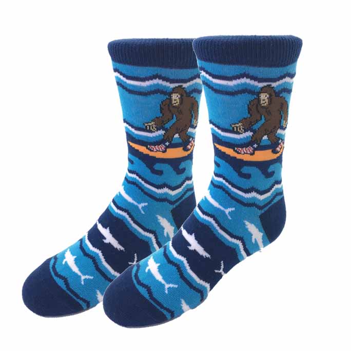 picture of lil-bigfoot-surfing-socks