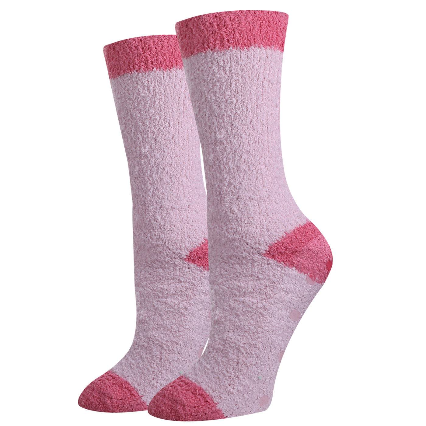 Rose Contrast Fuzzy Socks