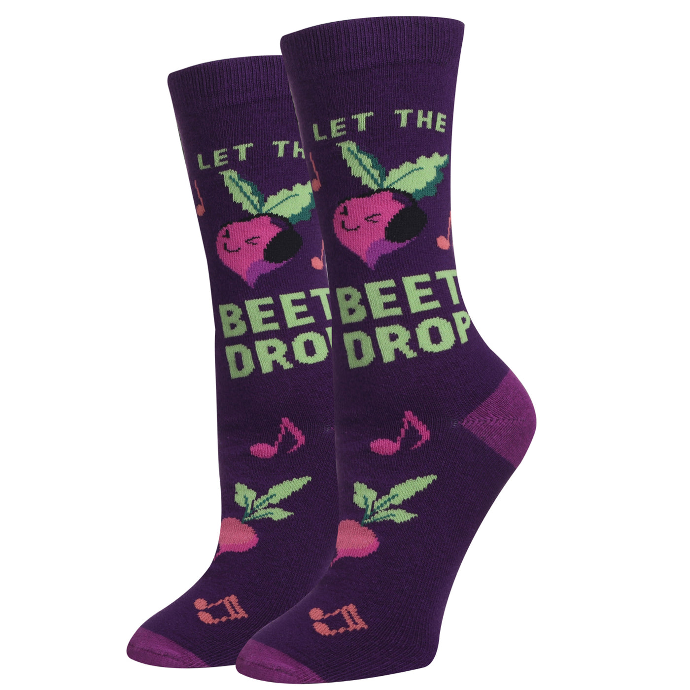 picture of let-the-beet-drop-socks
