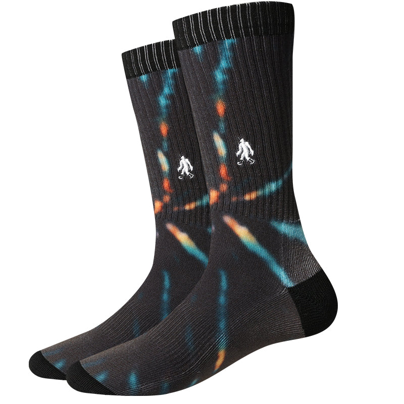 Active Black Galaxy Tie Dye Socks