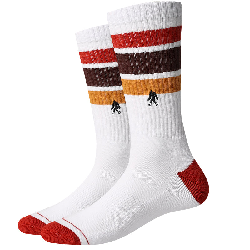 Retro Stripes Active Socks (Red)