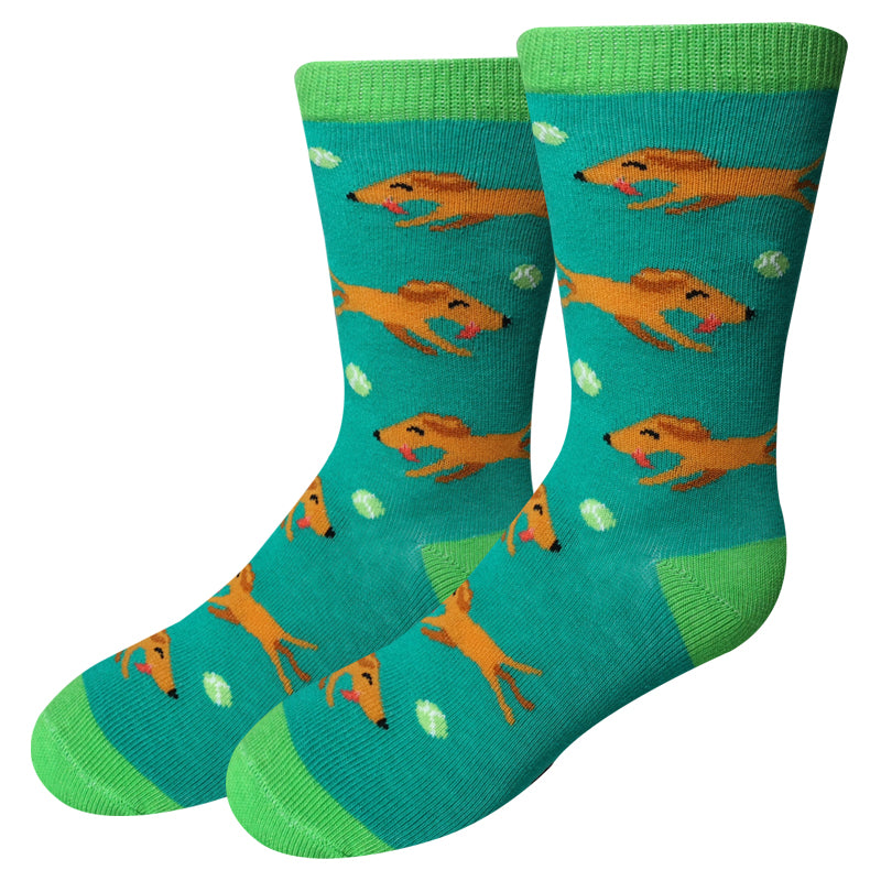 picture of doggy-fetch-kids-socks